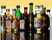 Collection of spirits - famous brands