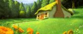 Beautiful nature drawing - the house from the story