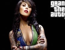 Beautiful and hot - brunette girl from Grand Theft Auto Five