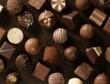 Funny delicious chocolate candies - HD wallpaper