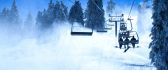 Chairlift ride to the top of the mountain - HD wallpaper