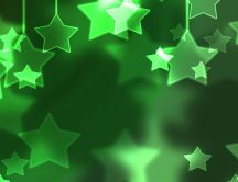 Green Christmas stars - HD wallpaper