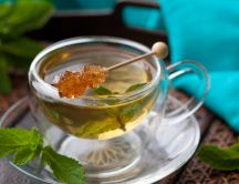 Hot mint tea - perfect drink in the morning