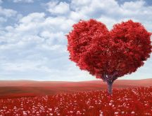 Beautiful love tree - abstract heart