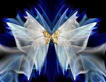 Small beautiful golden butterfly - abstract wallpaper