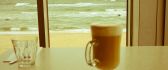 Fresh ice coffee in the morning - wake up and go to swim