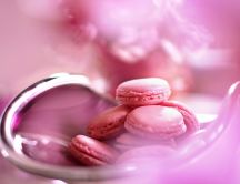 Sweet pink macaron -delicious biscuits