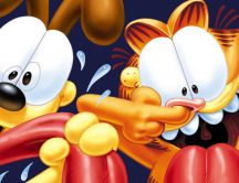 Remember childhood - Funny Garfield and his friend