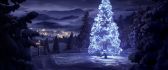 White Christmas tree in the nature - HD snowy wallpaper