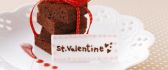 Sweet brownies with red ribbon - Happy Valentines Day