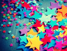 Magic childhood full of colourful stars