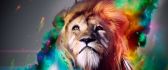Majestic Lion artistic wallpaper