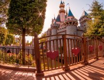 Lover bridge near Disneyland castle