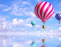 Delicious hot air balloons like candy - HD mirror wallpaper