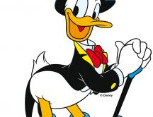 Donald Duck in black suit and hat - Disney wallpaper