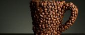 Cup made of coffee beans