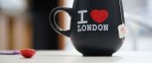 A tea cup with the message: I love London