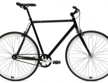 Black bike of city with single speed