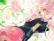 Megurine Luka with pink hair - Anime character