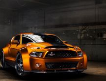 Orange Ford Mustang Shelby GT500
