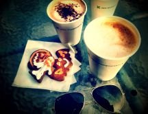 Cookies and coffee - travel breakfast