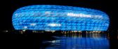 The Allianz Arena from Munich, blue in night