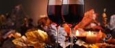 Two glasses of red wine - romantic night