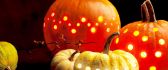 Funny lightning pumpkins - Happy Halloween