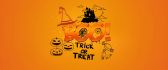 Pumpkins and candies - Trick or treat - Halloween night