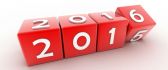 Good bye 2015 welcome 2016 - red cubes Happy New Year