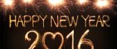 Golden fireworks - Happy New Year 2016