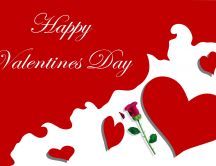Happy Valentine's Day 2016 - red hearts and roses