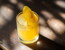 Gin juice with peach - summer fresh drink