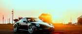Black Porsche in the sunset - HD auto wallpaper
