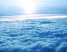 Wonderful fluffy blanket made of clouds - Blue sky