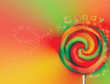 Colored background made by a sweet lollipop
