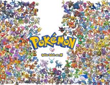 All pokemons in one wallpaper - HD wallpaper