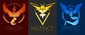 Valor Instinct and Mystic - the three teams from Pokemon GO