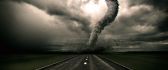 Big tornado on the middle of the road- HD wallpaper