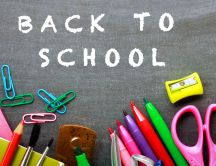 Crayons and stuffs for school - HD wallpaper