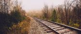 Railroad in the late Autumn season - HD wallpaper