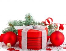 Red box for Christmas gift - Red accessories