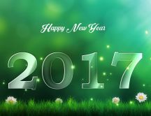 Green wallpaper - Happy New Year 2017