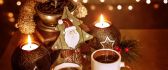 Hot tea and candles for Santa Claus - Happy Christmas