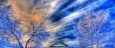 Wonderful magic blue sky in the winter season - HD wallpaper