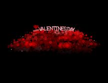 Millions of red hearts on a dark background - Valentines Day
