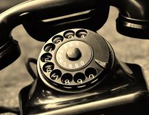 Black old telephone - Sweet communications technology