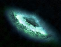 Abstract green galaxy - Wonderful HD wallpaper