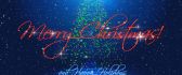 Merry Christmas and Happy New Year 2018 - Blue background