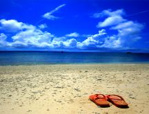 Let your flip flop on the sand and enjoy water - Summer time